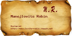 Manojlovits Robin névjegykártya